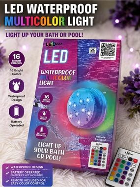 LEDeez Waterproof Multicolor LED Light - Blue